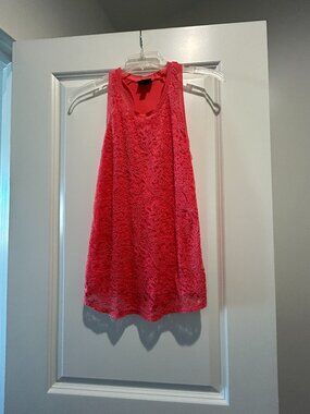 Mossimo Lack Racerback Tank in Coral size Small